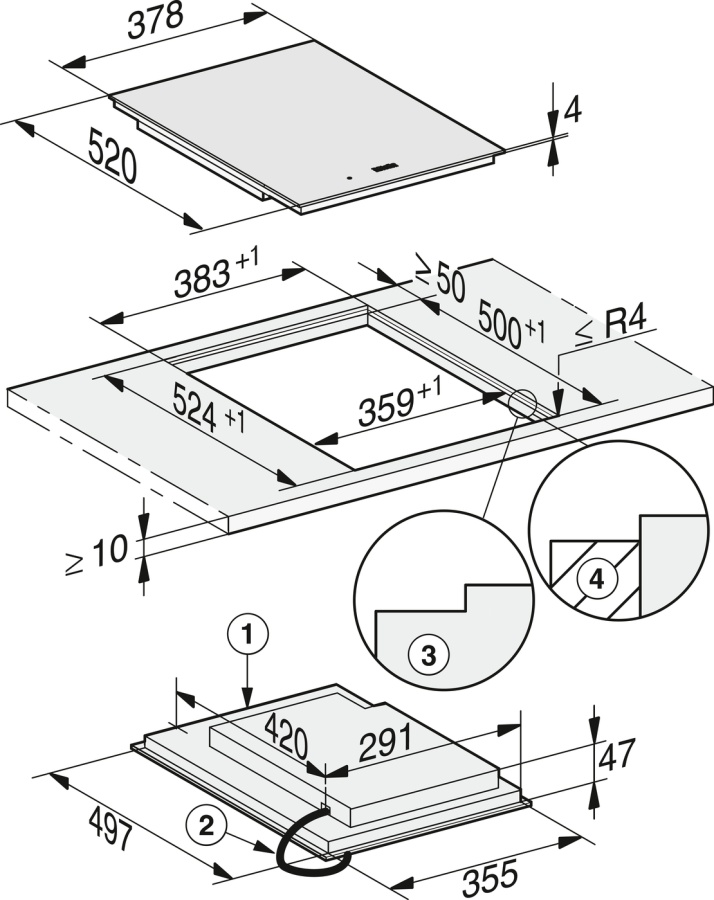 Панель комби (индукция) CS 7612 FL в интернет-магазине Miele Shop - фото 3