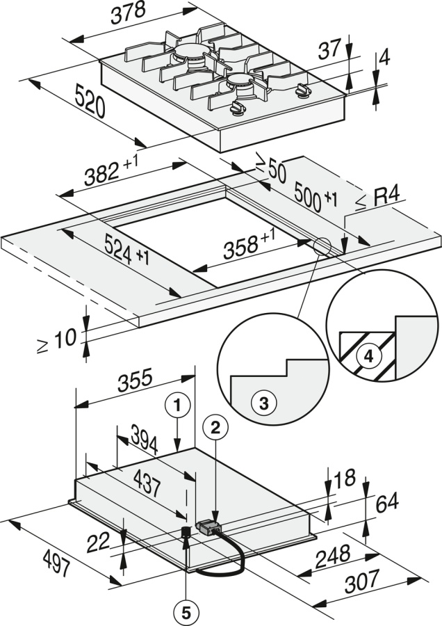 Панель комби (газ) CS 7102-1 FL в интернет-магазине Miele Shop - фото 3