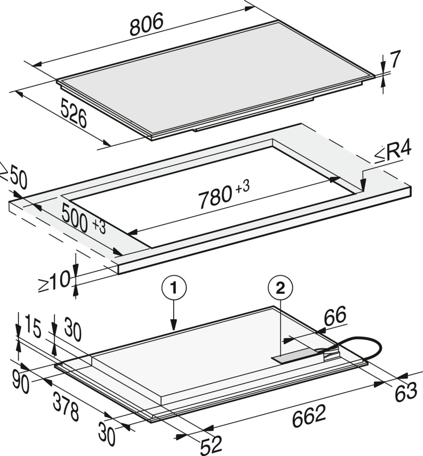 Плитаның панелі KM7575 FR в интернет-магазине Miele Shop - фото 3