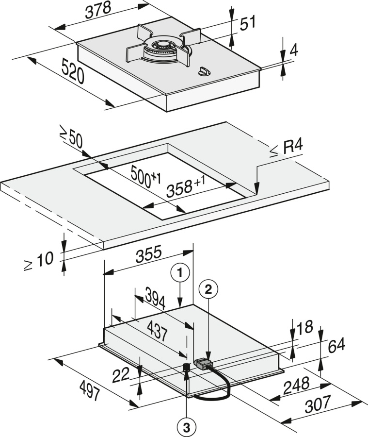 Панель комби (газ) CS 7101-1 FL в интернет-магазине Miele Shop - фото 2