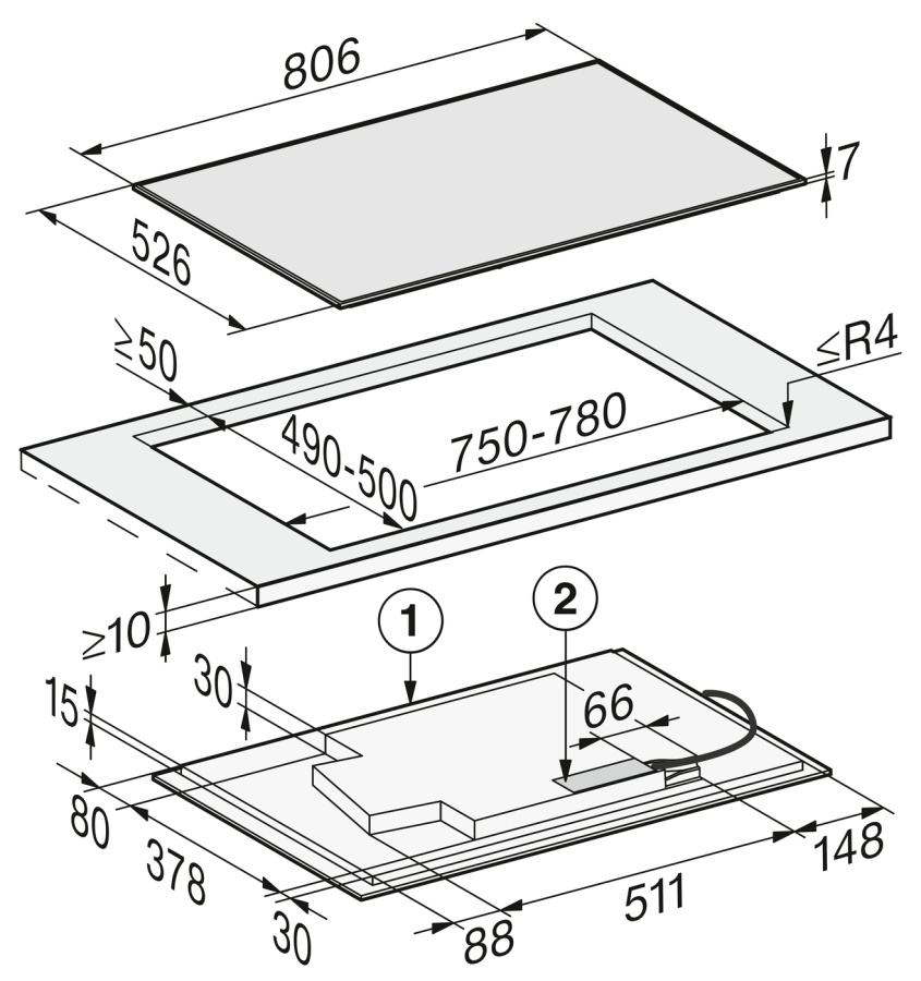Панель конфорок KM7679 FR TempControl в интернет-магазине Miele Shop - фото 3