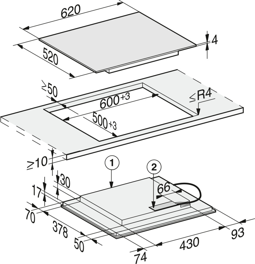 Панель конфорок KM7564 FL в интернет-магазине Miele Shop - фото 4