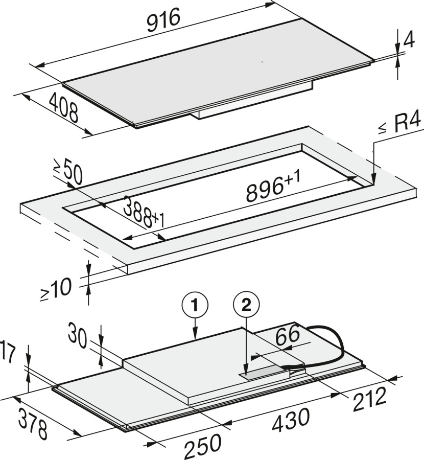 Панель конфорок KM7684 FL в интернет-магазине Miele Shop - фото 4