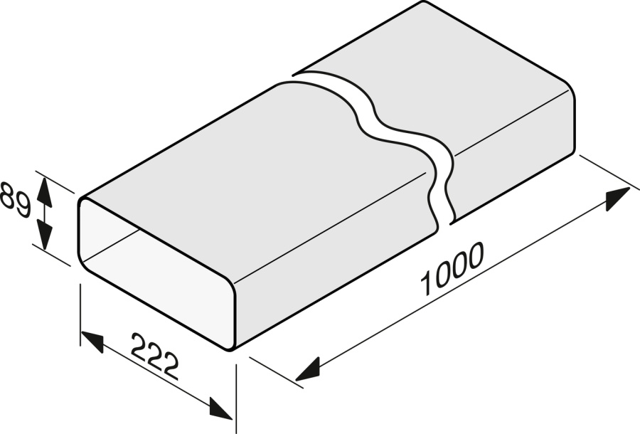 DFK-R 1000 Элемент воздуховода, 100 см в интернет-магазине Miele Shop - фото 2
