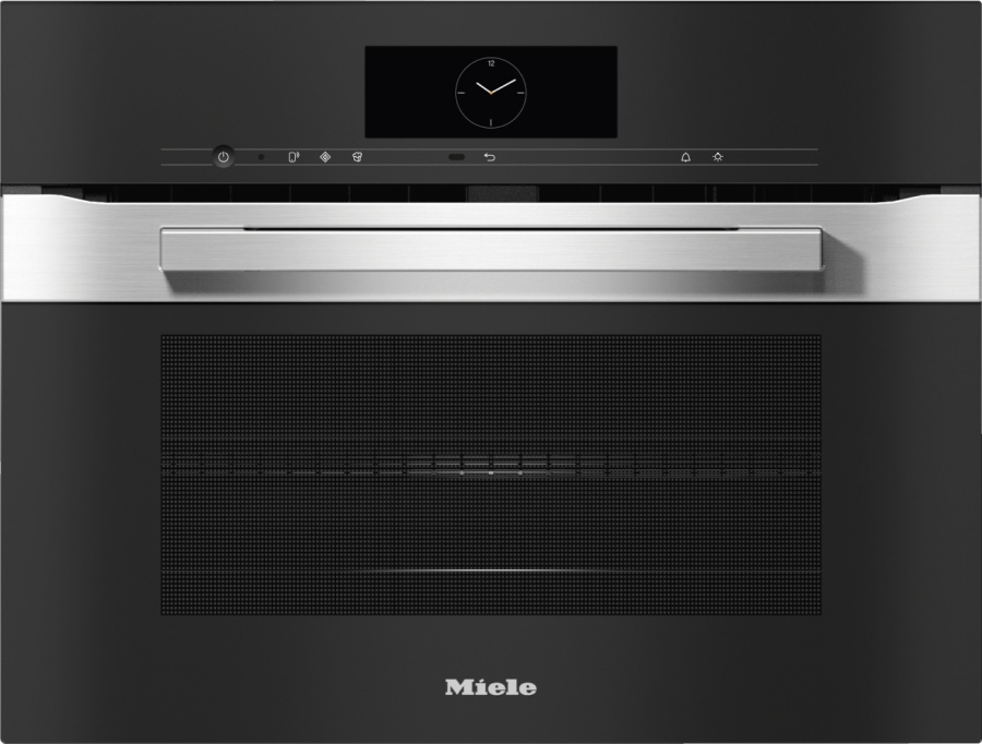 Духовой шкаф компактный с СВЧ H7840BM CLST сталь в интернет-магазине Miele Shop - фото 1