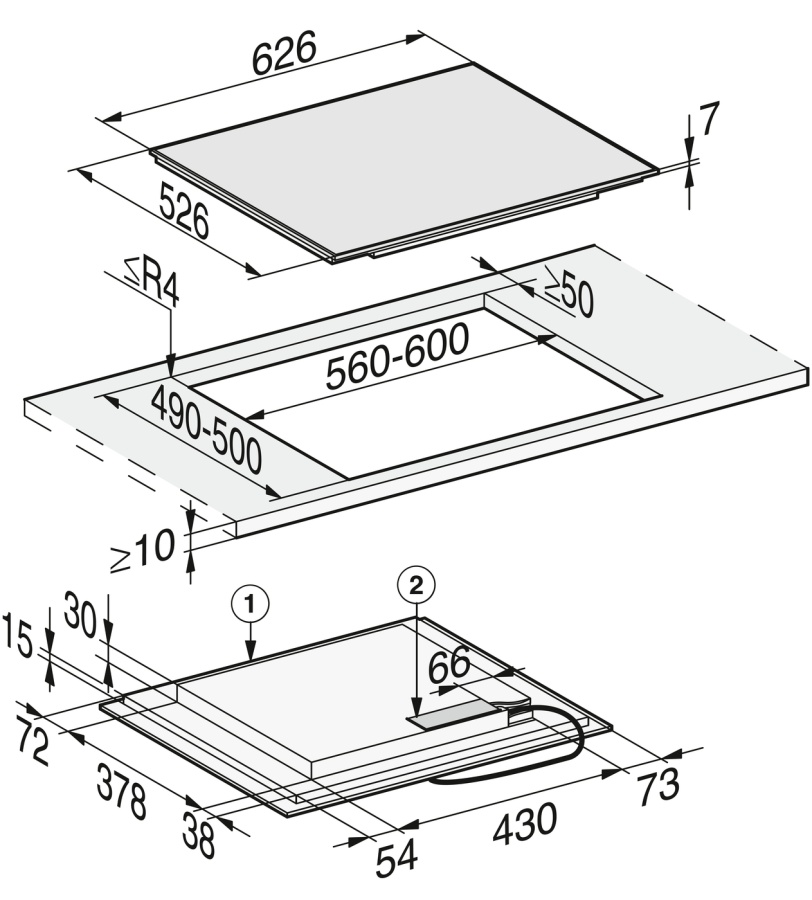 Панель конфорок KM7464 FR в интернет-магазине Miele Shop - фото 3