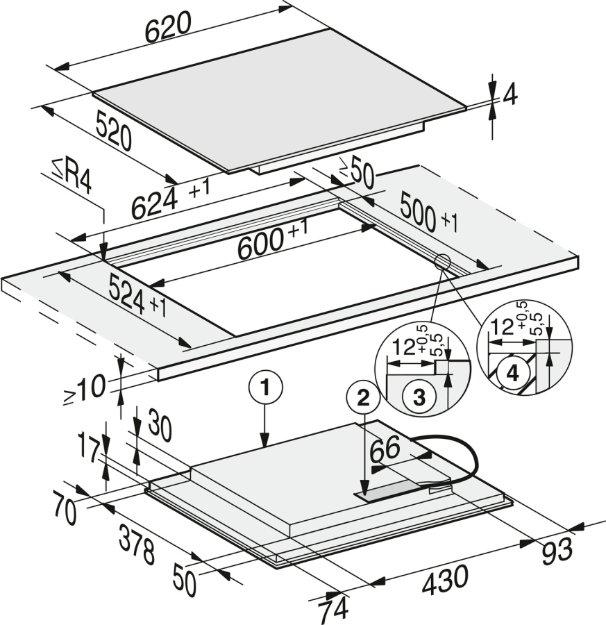 Панель конфорок KM7564 FL в интернет-магазине Miele Shop - фото 3